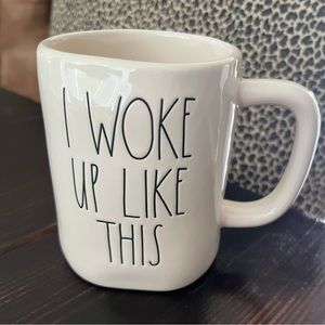 Rae Dunn I woke up like this coffee mug, new never used
